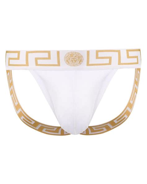 versace jockstrap white|versace men's border briefs.